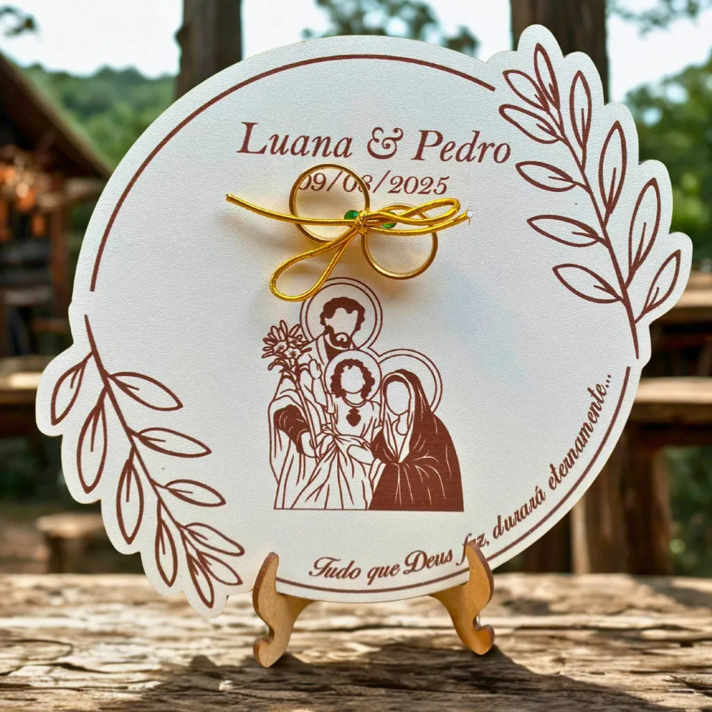 PORTA ALIANÇA PARA CASAMENTO SAGRADA FAMILIA PERSONALIZADO PORTA ALIANÇA PARA CASAMENTO SAGRADA FAMILIA PERSONALIZADO