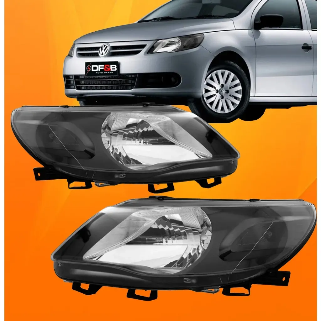 Farol Saveiro Voyage Gol G5 Foco Simples Máscara Negra Farol Saveiro Voyage Gol G5 Foco Simples Máscara Negra