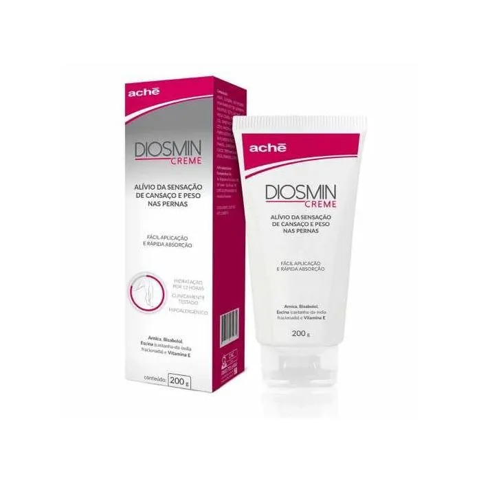 Diosmin Creme Para Pernas 200g Aché Hidratante Pernas Cansadas Rápida Absorção Diosmin Creme Para Pernas 200g Aché Hidratante Pernas Cansadas Rápida Absorção