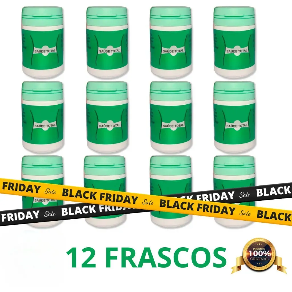 Kit com 12 Frascos Saúde Total Em Cápsulas Original Pó Marrom - 15 Cápsulas Kit com 12 Frascos Saúde Total Em Cápsulas Original Pó Marrom - 15 Cápsulas