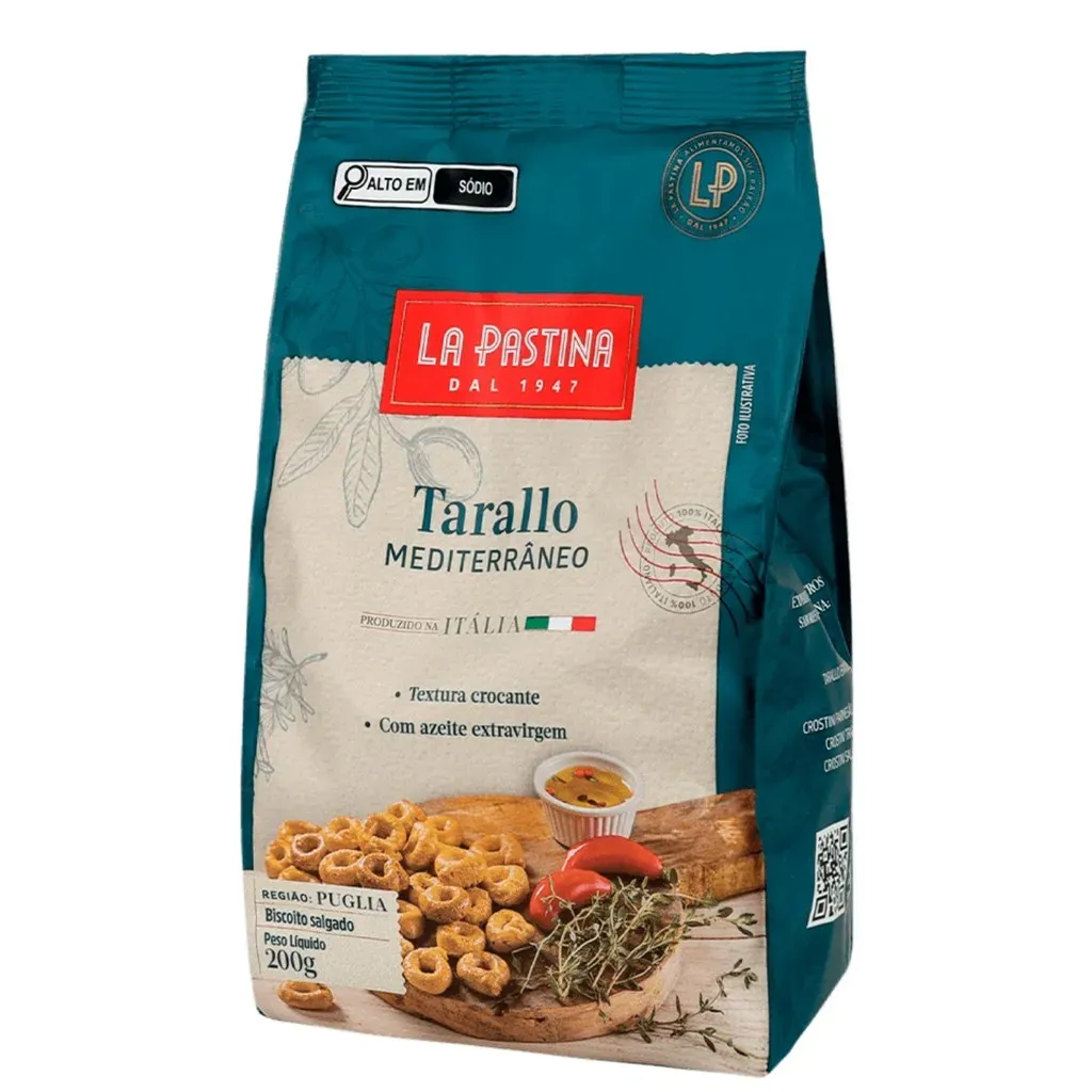 Biscoito Tarallo Mediterrâneo La Pastina 200g Biscoito Tarallo Mediterrâneo La Pastina 200g