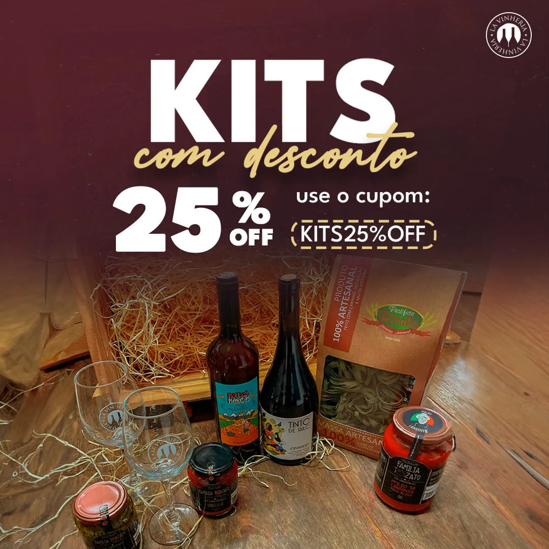 Cupom de desconto 25% em Kits de Presente La Vinheria Cupom de desconto 25% em Kits de Presente La Vinheria