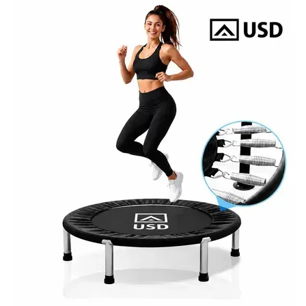 Trampolim Jump Profissional Com Capa Saia Diâmetro 1 Metro 200kg Resistente Cama Elástica Preto Trampolim Jump Profissional Com Capa Saia Diâmetro 1 Metro 200kg Resistente Cama Elástica Preto