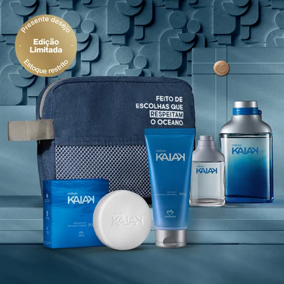 Presente Natura Kaiak Masculino com Nécessaire + Cupom de Desconto Presente Natura Kaiak Masculino com Nécessaire + Cupom de Desconto