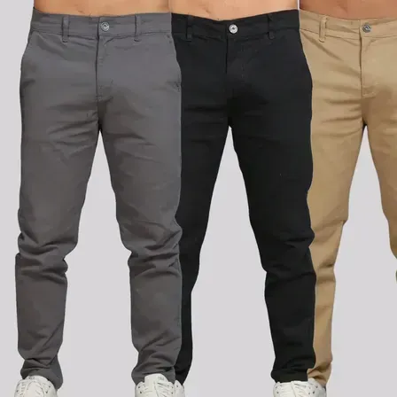 Kit 3 Calça Sarja Masculina Calca Masculino C/lycra Elastano Kit 3 Calça Sarja Masculina Calca Masculino C/lycra Elastano