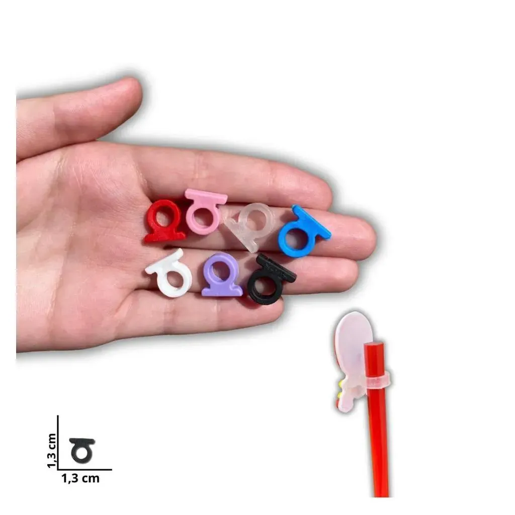 Kit 50 unidades Adaptador de Aplique Branco Para Lápis ou Caneta Encaixe Emborrachado de PVC Kit 50 unidades Adaptador de Aplique Branco Para Lápis ou Caneta Encaixe Emborrachado de PVC