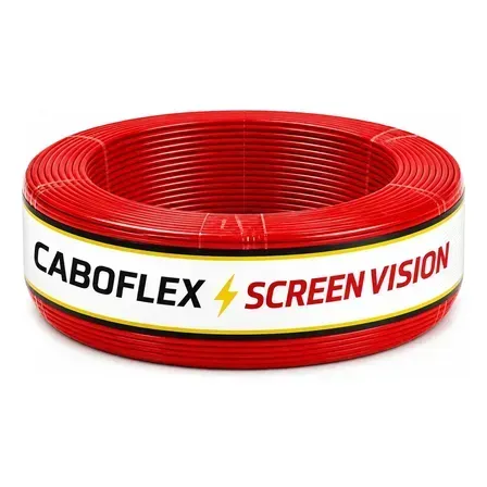 Fio 10mm Cabo Flexível Rolo Com 50 metros Elétrico 750v Cor Vermelho Marca Screen Vision Fio 10mm Cabo Flexível Rolo Com 50 metros Elétrico 750v Cor Vermelho Marca Screen Vision