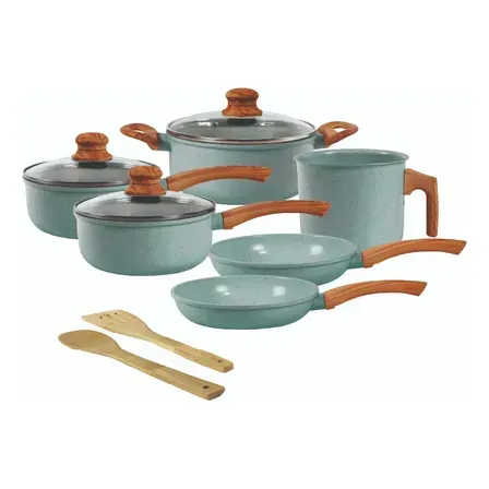 Jogo De Panelas Cerâmico Triplo Indução Tuut Ecoglid 8 Peças Cor Marble Jogo De Panelas Cerâmico Triplo Indução Tuut Ecoglid 8 Peças Cor Marble