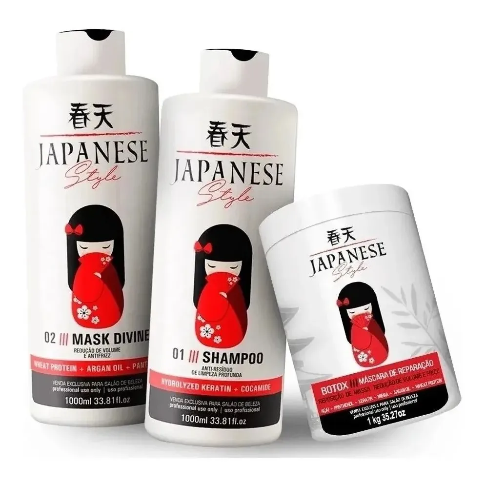 Escova Progressiva Japonesa 2x1000ml + Btox Japonesa MÁSCARA REPARAÇAO Escova Progressiva Japonesa 2x1000ml + Btox Japonesa MÁSCARA REPARAÇAO