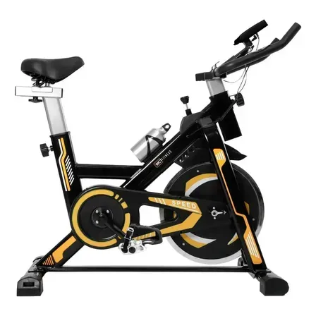 Bicicleta Spinning Com Roda De Inércia De 13kg Wct Fitness Original Cor Preto Preto/amarelo Bicicleta Spinning Com Roda De Inércia De 13kg Wct Fitness Original Cor Preto Preto/amarelo