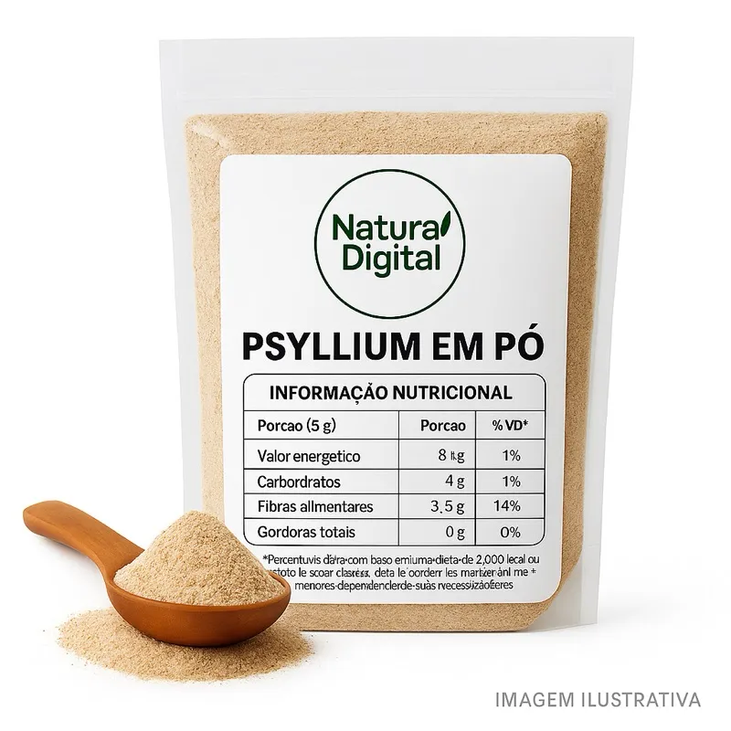 Psyllium 100% Natural - Fibra Premium - 1 kg / 500 gramas / 250 gramas / 100 gramas Psyllium 100% Natural - Fibra Premium - 1 kg / 500 gramas / 250 gramas / 100 gramas
