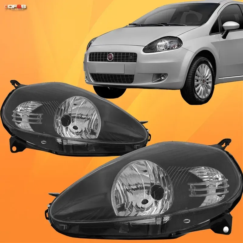 Farol Fiat Punto 08 2009 2010 2011 2012 Máscara Negra Farol Fiat Punto 08 2009 2010 2011 2012 Máscara Negra
