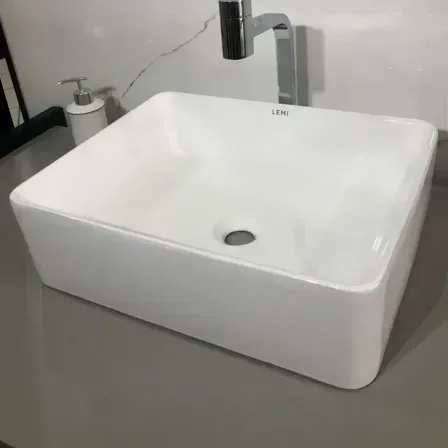 Cuba Para Banheiro Louça Sobrepor Retangular Apoio 40cm Lemi Branco Brilhante Cuba Para Banheiro Louça Sobrepor Retangular Apoio 40cm Lemi Branco Brilhante