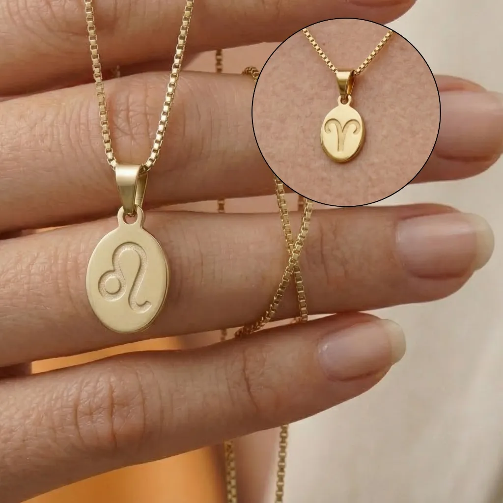 Colar Signo Constelação Ouro18k Prata925 Antialergico Colar Signo Constelação Ouro18k Prata925 Antialergico