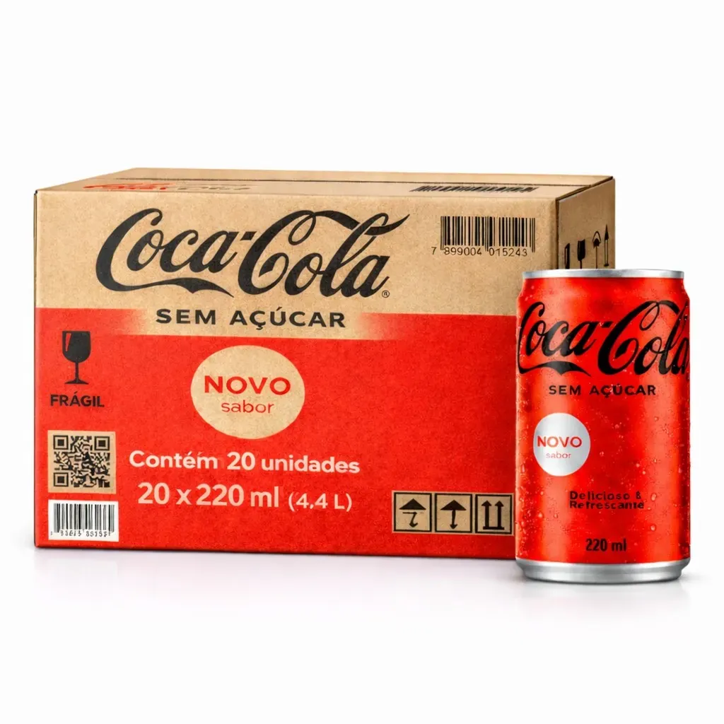 Kit 20 Refrigerante COCA COLA Sem Açucar Lata 220ml Kit 20 Refrigerante COCA COLA Sem Açucar Lata 220ml