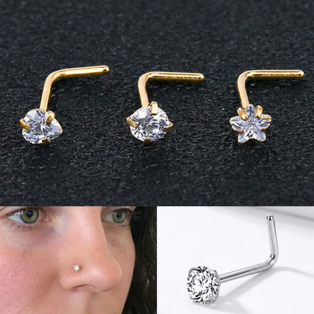 Piercing Nariz Nostril Estrela Pedra Zirconia Ponto De Luz Coracao Presente Mimo Antialergico Aço Cirurgico Piercing Nariz Nostril Estrela Pedra Zirconia Ponto De Luz Coracao Presente Mimo Antialergico Aço Cirurgico