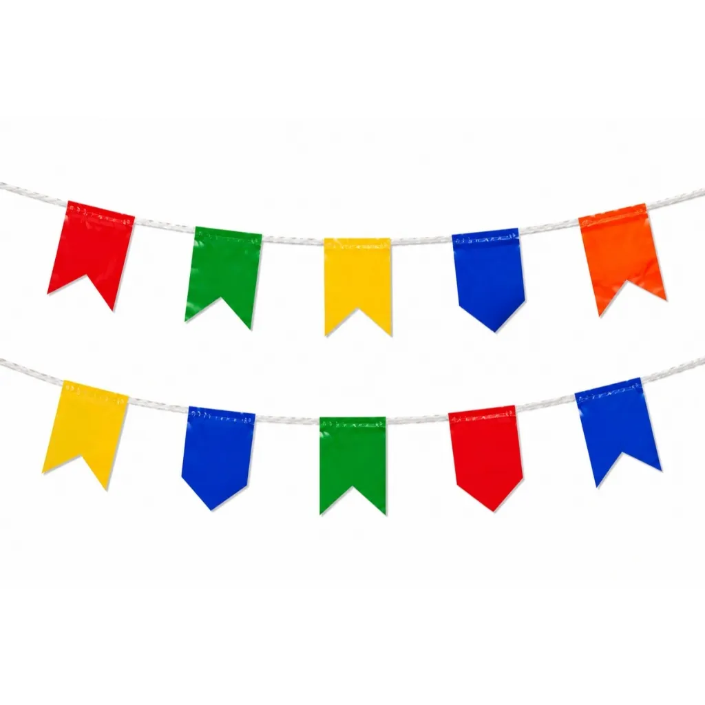 Bandeira Junina Plástica - 10 Metros Bandeira Junina Plástica - 10 Metros