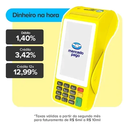 Maquininha De Cartão Pro 3 Mercado Pago Point Amarela Vivo 4g/Wifi/Nfc Maquininha De Cartão Pro 3 Mercado Pago Point Amarela Vivo 4g/Wifi/Nfc