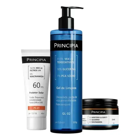 Kit Principia para Rotina de Skincare Pele Sensível com Protetor Solar FPS 60 Kit Principia para Rotina de Skincare Pele Sensível com Protetor Solar FPS 60