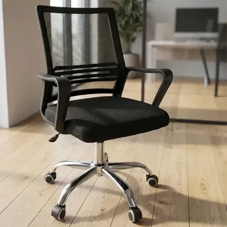 Cadeira De Escritório Ergonomica Giratoria Office Secretaria Apoio Lombar Reforçado Estofado Mesh Altura Regulável Cadeira De Escritório Ergonomica Giratoria Office Secretaria Apoio Lombar Reforçado Estofado Mesh Altura Regulável
