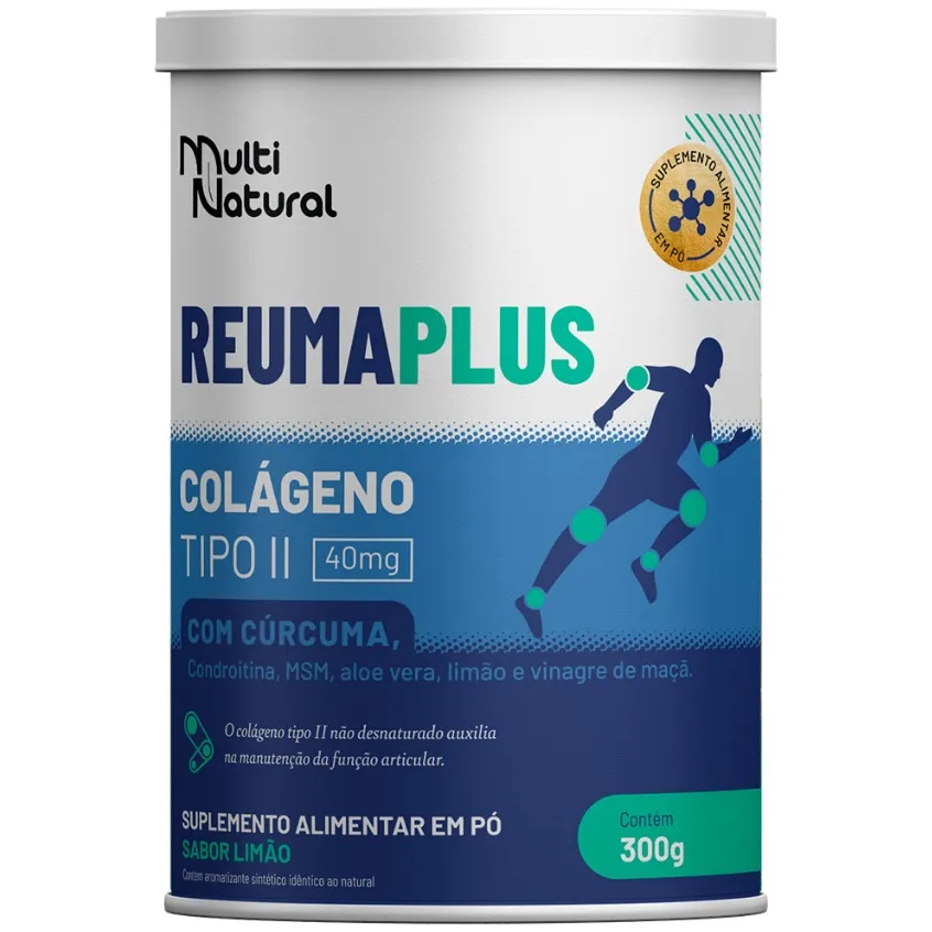 Reuma Plus Pote 300g Colageno Tipo 2 - Multi Natural Reuma Plus Pote 300g Colageno Tipo 2 - Multi Natural