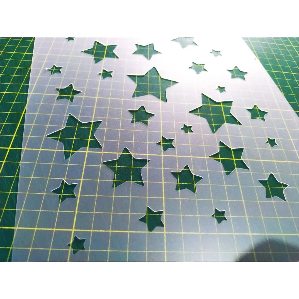 Molde Stencil Estrelas para Pinturas e Aerografias Molde Stencil Estrelas para Pinturas e Aerografias