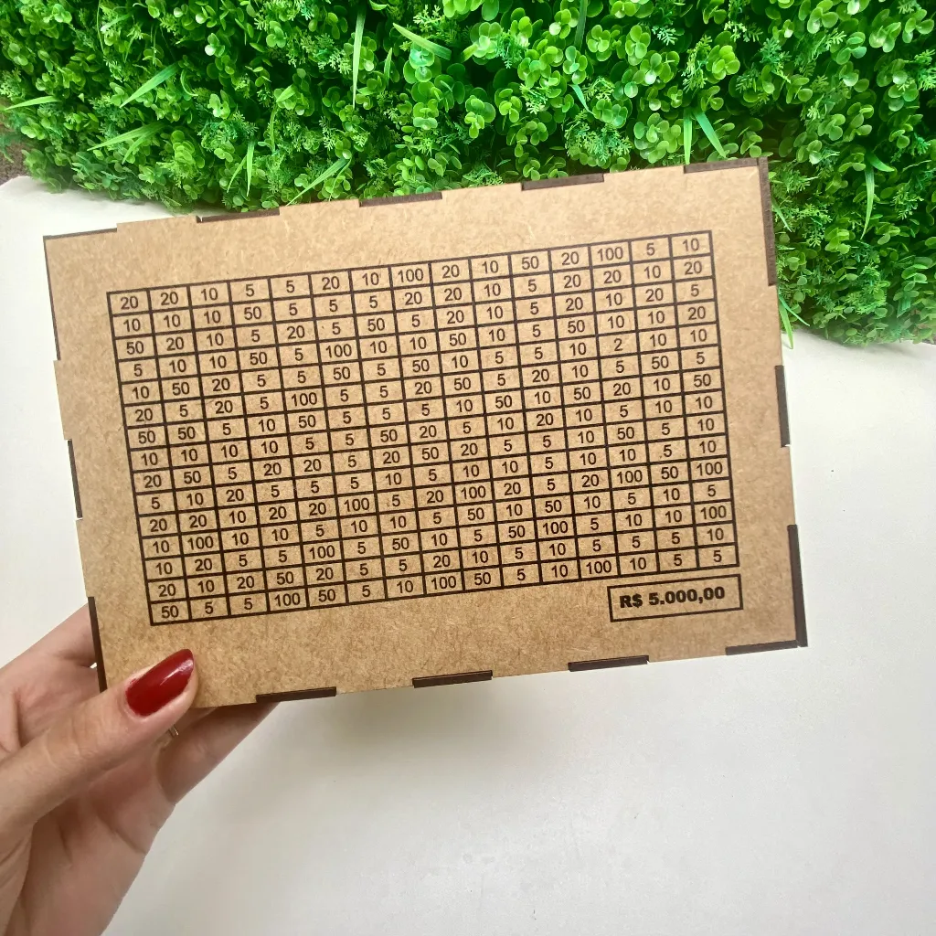 Caixa Cofre Desafio Dinheiro 5 mil em mdf Caixa Cofre Desafio Dinheiro 5 mil em mdf