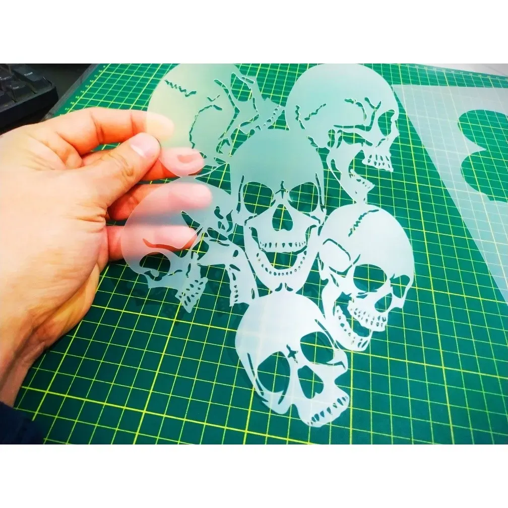 Stencil Caveiras para Aerografias 2R01 Stencil Caveiras para Aerografias 2R01