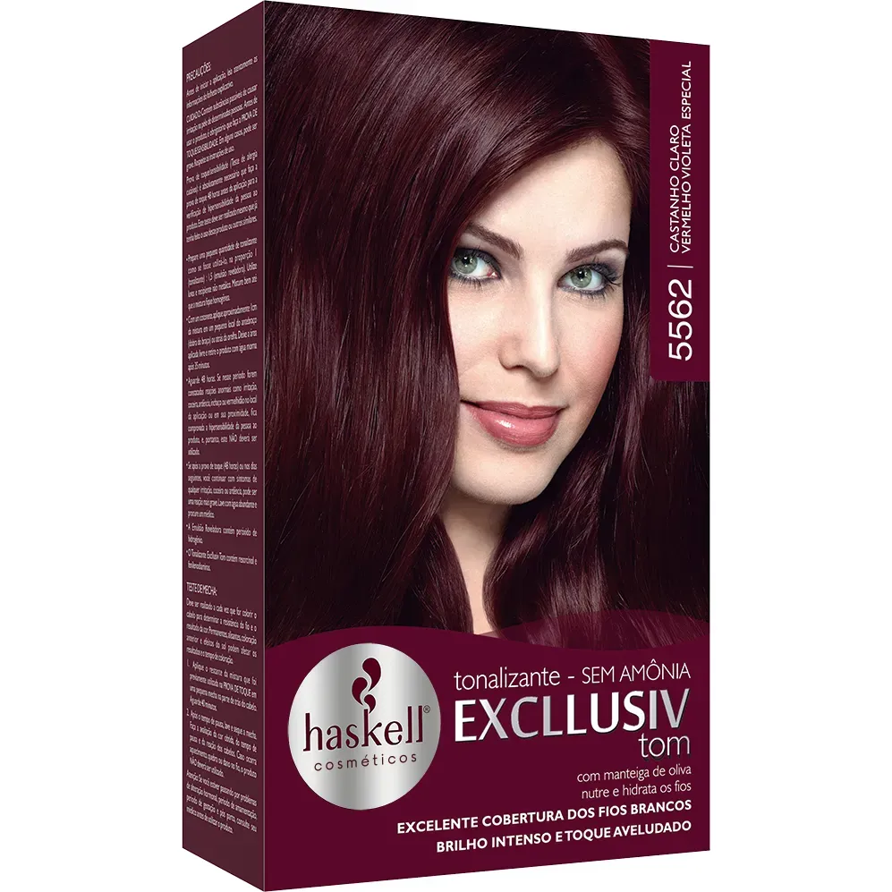 Tonalizante 5562 - Castanho Claro Vermelho Violeta Especial Haskell Tonalizante 5562 - Castanho Claro Vermelho Violeta Especial Haskell