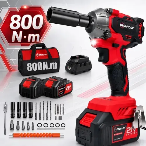Chave De Impacto Potente 800n Portátil 2 Bateria Brushless Chave De Impacto Potente 800n Portátil 2 Bateria Brushless