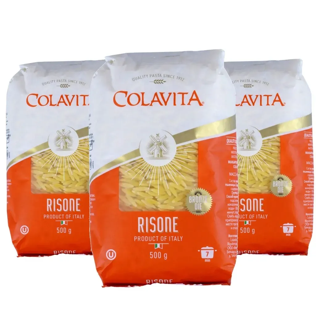 Kit c/ 3und Macarrão Risone COLAVITA Grano Duro 500g Italia Kit c/ 3und Macarrão Risone COLAVITA Grano Duro 500g Italia