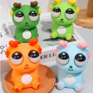 Estressante Boneco em Formato de Dragão com Olhos Saltados, Antistresse para Apertar. Estressante Boneco em Formato de Dragão com Olhos Saltados, Antistresse para Apertar.
