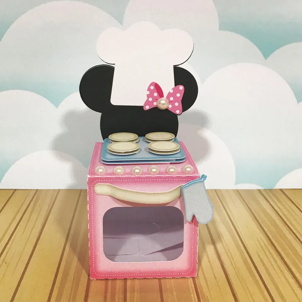 Caixas Personalizadas Minnie Confeiteira 3d Caixas Personalizadas Minnie Confeiteira 3d
