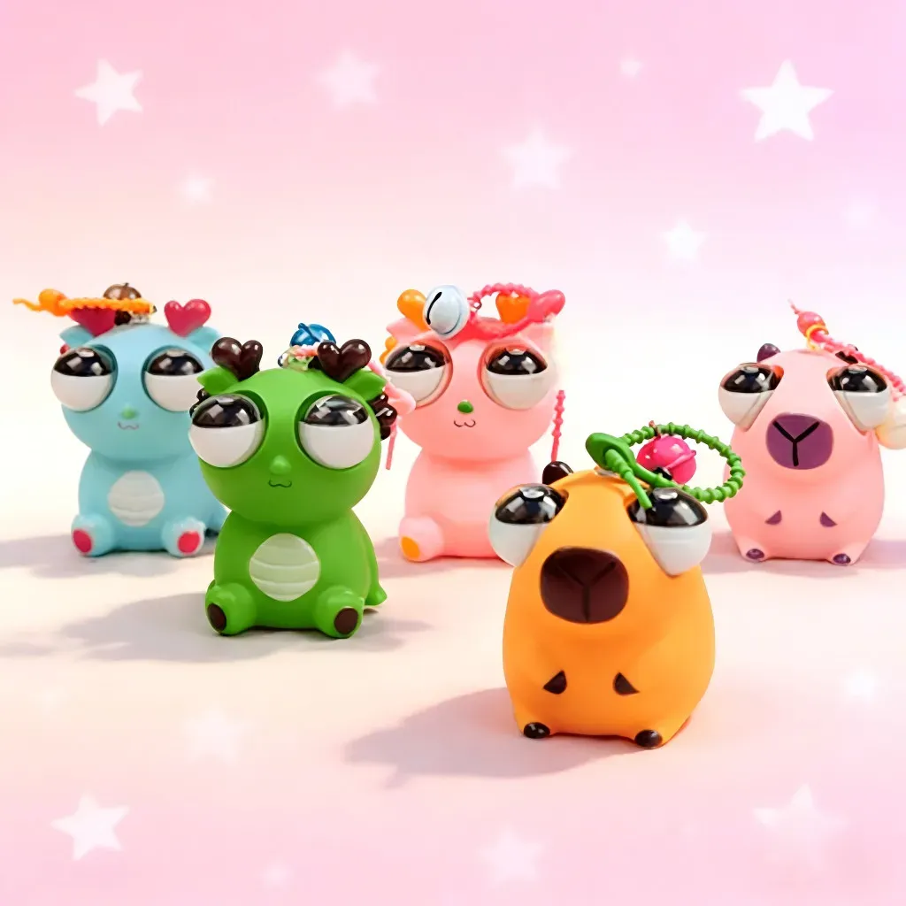 Dragão e Capivara de Brinquedo – Olhos Grandes e Estilo Cartoon bom Dragão e Capivara de Brinquedo – Olhos Grandes e Estilo Cartoon bom