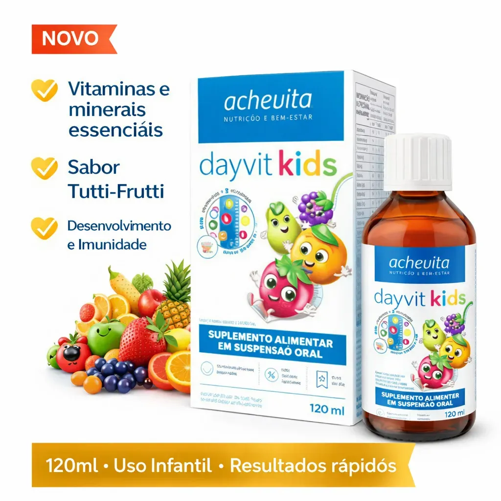 Polivitamínico Infantil Dayvit Kids Tutti-Frutti 120ml Polivitamínico Infantil Dayvit Kids Tutti-Frutti 120ml