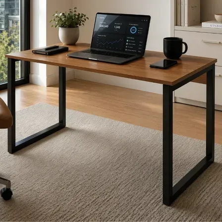 Mesa Escrivaninha Diretor Industrial 100cm Mdf Premium E Aço Mesa Escrivaninha Diretor Industrial 100cm Mdf Premium E Aço