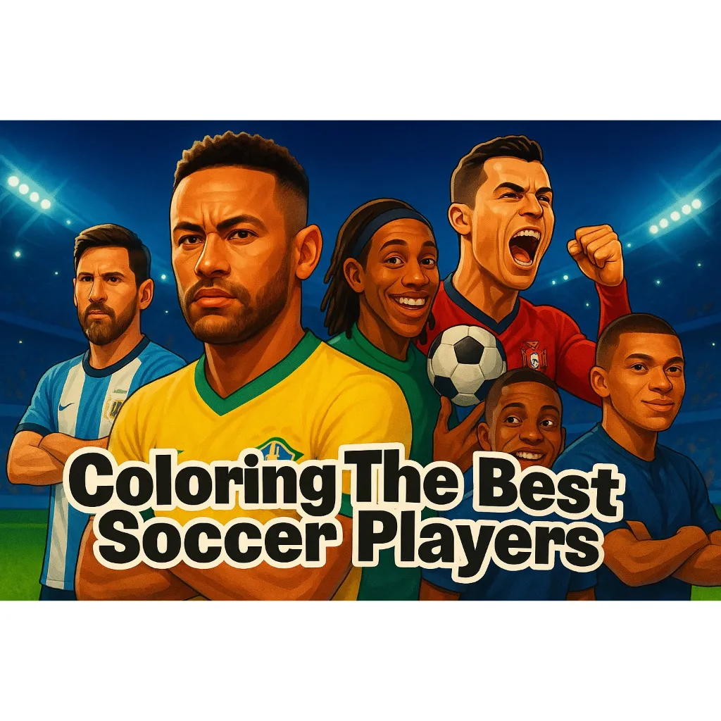 Livro de Colorir – The Best Soccer Players| Tema Futebol Livro de Colorir – The Best Soccer Players| Tema Futebol