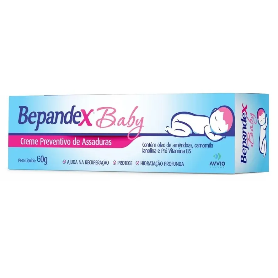 Creme Bepandex Baby 60g Antiassaduras Bebê Hidratação e Proteção Creme Bepandex Baby 60g Antiassaduras Bebê Hidratação e Proteção