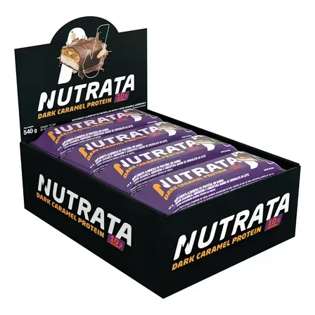 Barra Dark Caramel Protein 45g Display com 12 Unidades Nutrata Barra Dark Caramel Protein 45g Display com 12 Unidades Nutrata