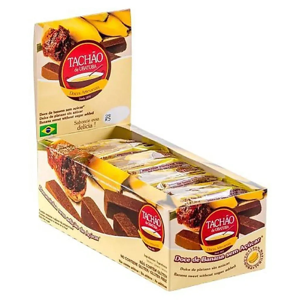 Bananinha sem Açúcar TACHÃO DE UBATUBA 30g (Display 24und) Bananinha sem Açúcar TACHÃO DE UBATUBA 30g (Display 24und)