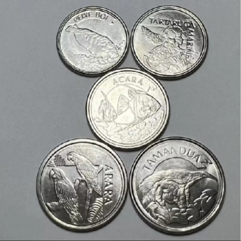 Lote 5 Moedas Série Fauna 1993 Peixe boi tartaruga marinha Acará arara tamandua todas moedas SOB/FC Lote 5 Moedas Série Fauna 1993 Peixe boi tartaruga marinha Acará arara tamandua todas moedas SOB/FC
