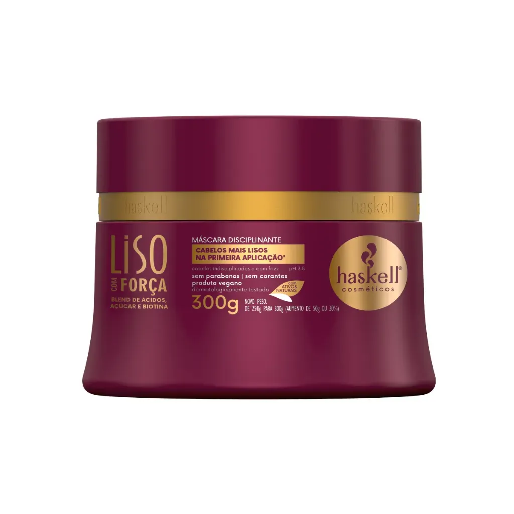 Mascara Disciplinante Liso com Força 300g Haskell Mascara Disciplinante Liso com Força 300g Haskell