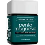PENTA MAGNÉSIO - Bisglicinato + Dimalato + Citrato + Taurato + Óxido de Magnésio - A Combinação Perfeita de 5 Magnésios com Máxima Pureza e Biodisponibilidade - 60 Cápsulas PENTA MAGNÉSIO - Bisglicinato + Dimalato + Citrato + Taurato + Óxido de Magnésio - A Combinação Perfeita de 5 Magnésios com Máxima Pureza e Biodisponibilidade - 60 Cápsulas