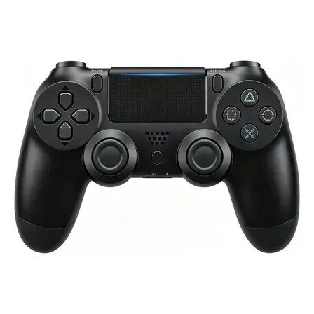 Controle Sem Fio Compatível Com Pc Gamer Ps4 Branco Preto Controle Sem Fio Compatível Com Pc Gamer Ps4 Branco Preto