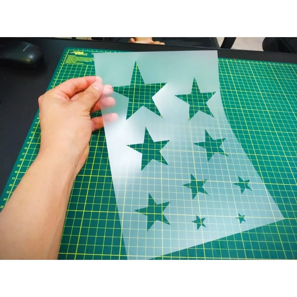 Molde Stencil Estrelas para Aerografias e Pinturas Molde Stencil Estrelas para Aerografias e Pinturas