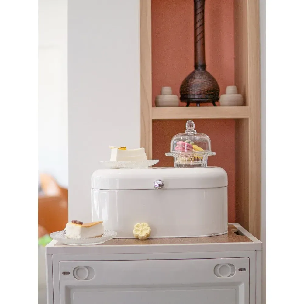 Porta Pão de Metal Perolado Com Alta Vedação e Super Moderno Porta Pão de Metal Perolado Com Alta Vedação e Super Moderno