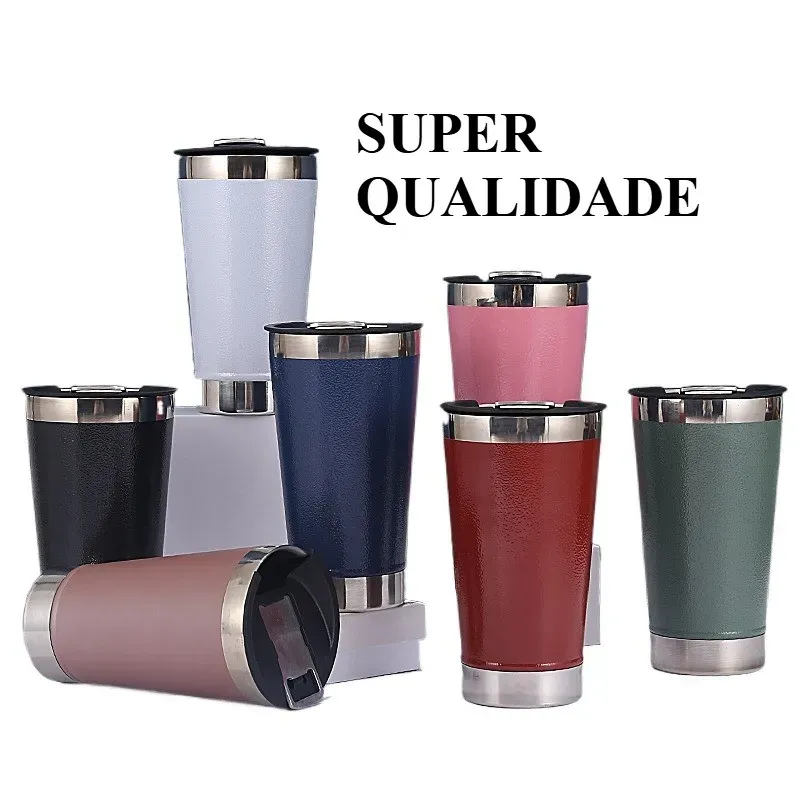 Copo Térmico 473ml Mantém Gelado por 3 Hrs, Abridor De Garrafa, Perfeito Para Cerveja / Refrigerante SUPER QUALIDADE Copo Térmico 473ml Mantém Gelado por 3 Hrs, Abridor De Garrafa, Perfeito Para Cerveja / Refrigerante SUPER QUALIDADE