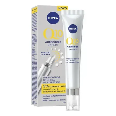 NIVEA Preenchedor de Linhas Q10 Expert Antissinais 15ml, Melhora e Reduz Rugas, Aparência mais Jovem, Cuidado Facial NIVEA Preenchedor de Linhas Q10 Expert Antissinais 15ml, Melhora e Reduz Rugas, Aparência mais Jovem, Cuidado Facial