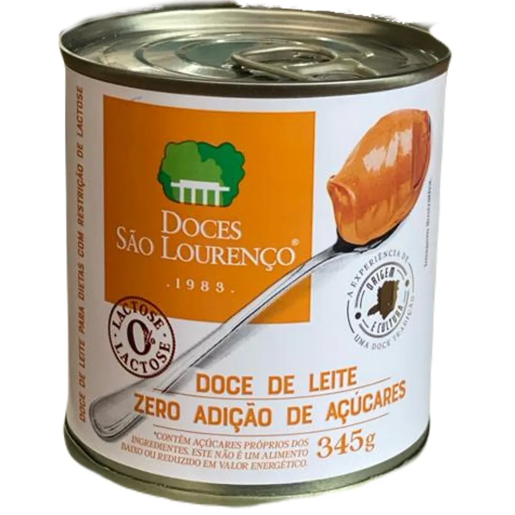 Doce de Leite Zero Lactose Zero Açúcar São Lourenço 345g Doce de Leite Zero Lactose Zero Açúcar São Lourenço 345g