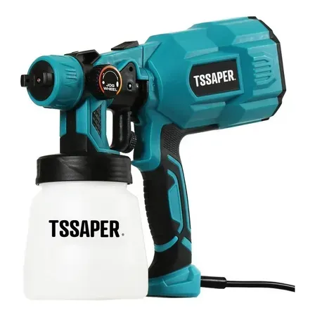 Pistola de pulverização elétrica para pintura hvlp Tssaper TP550 do 800mL cor azul-turquesa 550W Pistola de pulverização elétrica para pintura hvlp Tssaper TP550 do 800mL cor azul-turquesa 550W